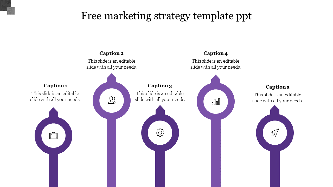 free marketing strategy template ppt-Purple
